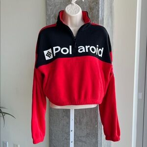 Polaroid Women's Bold Red and Black Crew Neck Sweater
